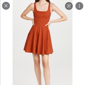 STAUD Wells Dress in Rust